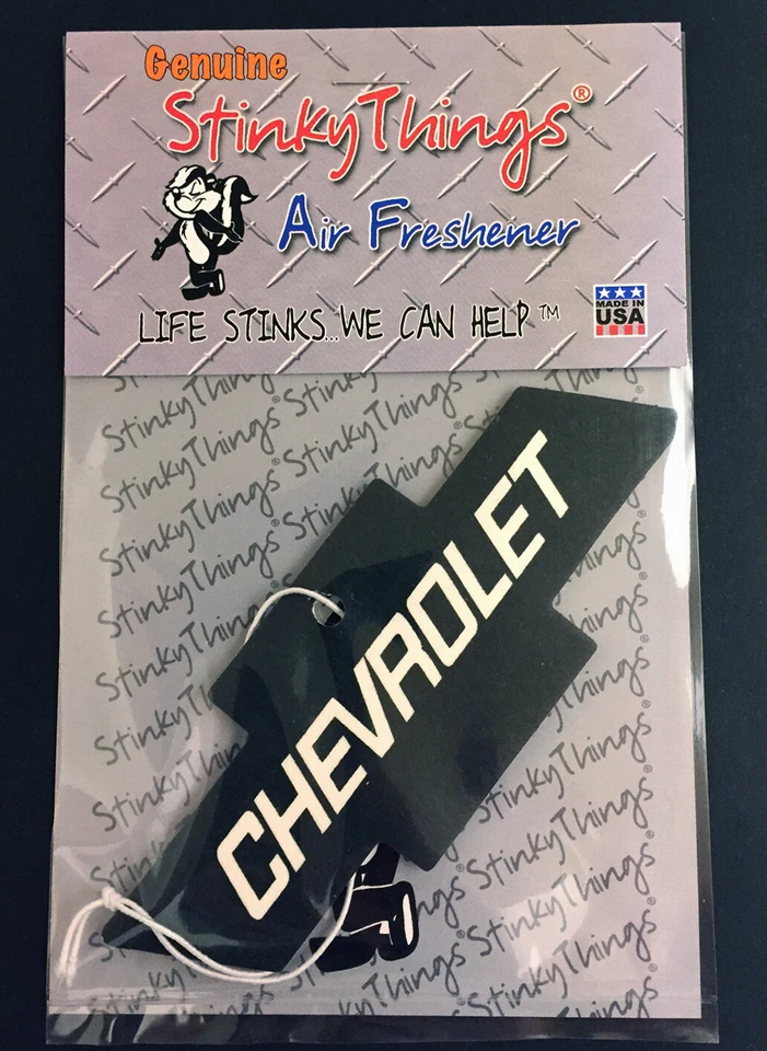 BLACK CHEVY BOWTIE CAR AIR FRESHENER Chevrolet *BUY 5, GET 1 FREE ! rat rod hot