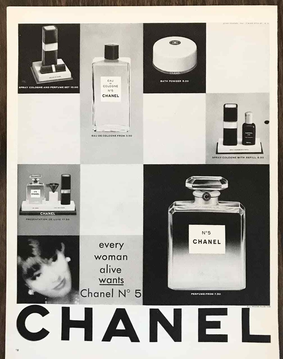1961 Chanel No 5 Perfume Fragrances PRINT AD Every Woman Alive