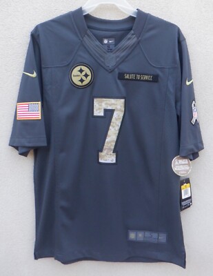 Nike Men's S Ben Roethlisberger Salute To Service Jersey Gray $160 READ 