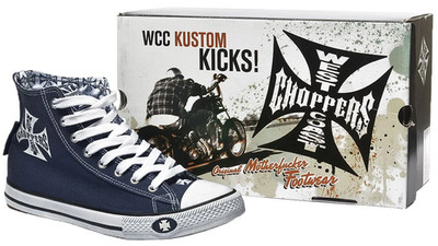 West Coast Choppers Sneaker Warrior Hi-Top Blau Herren Biker Schuhe WCC
