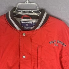 VTG 90s Polo Sport Ralph Lauren Red Bomber Jacket Men  s Size L