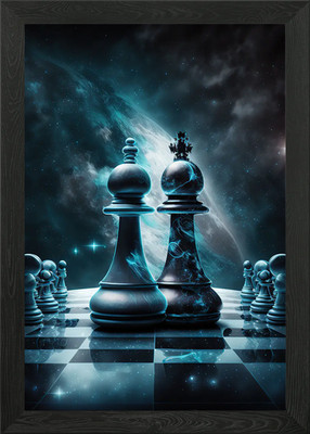 Chess Universe Framed Wall Art Poster Canvas Print Picture