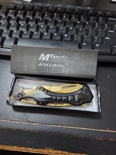 MTech Ballistic GOLD  Folding Pocket Knife New