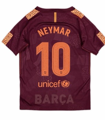 Neymar Jr Jersey Large Red 2017 2018 FC Barcelona Third Futbol | eBay