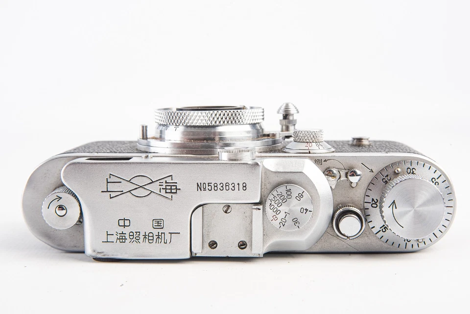 Cámara Shanghai 58 II 35 mm copia china Leica con lente de 50 mm f/3,5 y estuche LEER V16 Foto 4 de 4