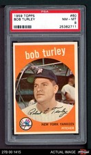 1959 Topps #60 Bob Turley Yankees PSA 8 - NM/MT