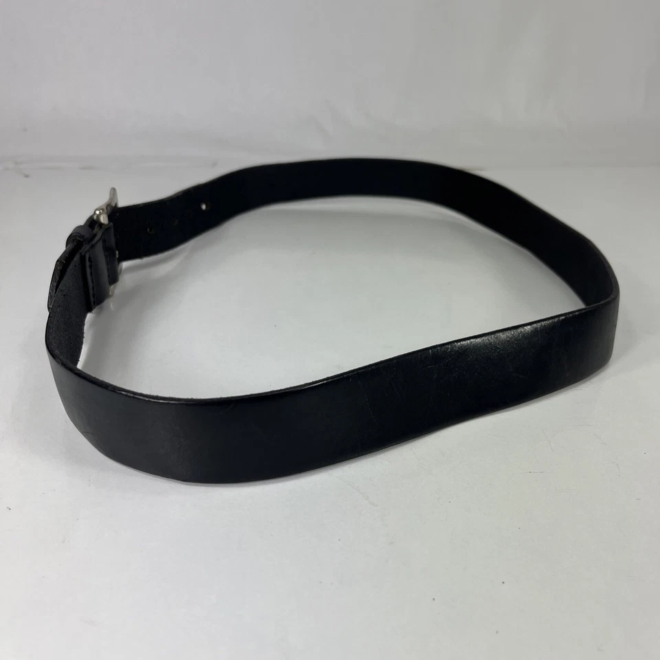 Cinturón de cuero de vaca genuino negro usado GAP - Hecho en EE. UU. - Para mujer talla 36 Foto 3 de 4