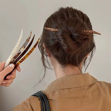 Women Acetate Hair Sticks Bun for Forks Style Strip Hairpin Simpl