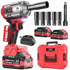 Cordless Impact Wrench, 1200Nm(900 Ft-lbs)1/2" Brushless 1200 Nm impact wrench