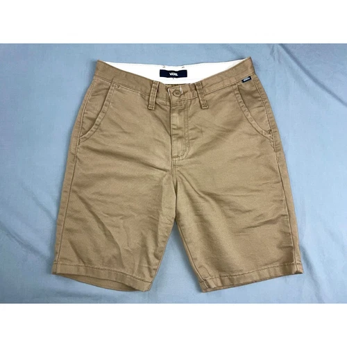 Pantaloncini da skate chino VANS flat front elasticizzati in policotone. Marrone Uomo 28. Us intime ottimeioni!!
