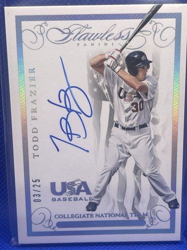💎 2016 Panini Flawless USA silver Auto #RWB-TF Todd Frazier #08/25 💎 - Picture 4 of 8