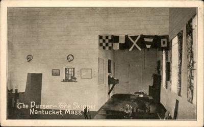 Nantucket Massachusetts MA The Skipper Ship Interior c1910 Vintage Postcard bhn