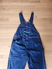 Key Imperial Bib Overalls Men 38x28 Denim Hipster Farmer Trucker Work Chore 