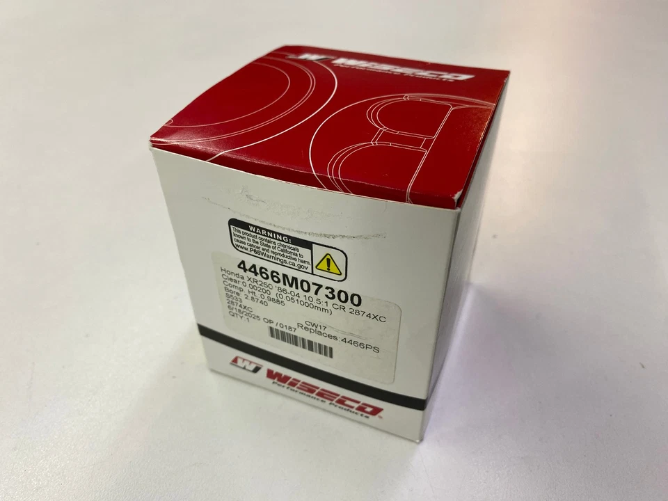 KIT PISTÓN WISECO 73.00/STD 10.5:1 HONDA XR250R XR250L (4466M07300) Foto 2 de 3