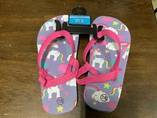NEW TODDLER GIRLS FLIP FLOPS UNICORN M 7/8