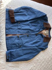 Vintage LL Bean Chore Jacket, Blue With Corduroy Trim. Size L. Excellent Cond.