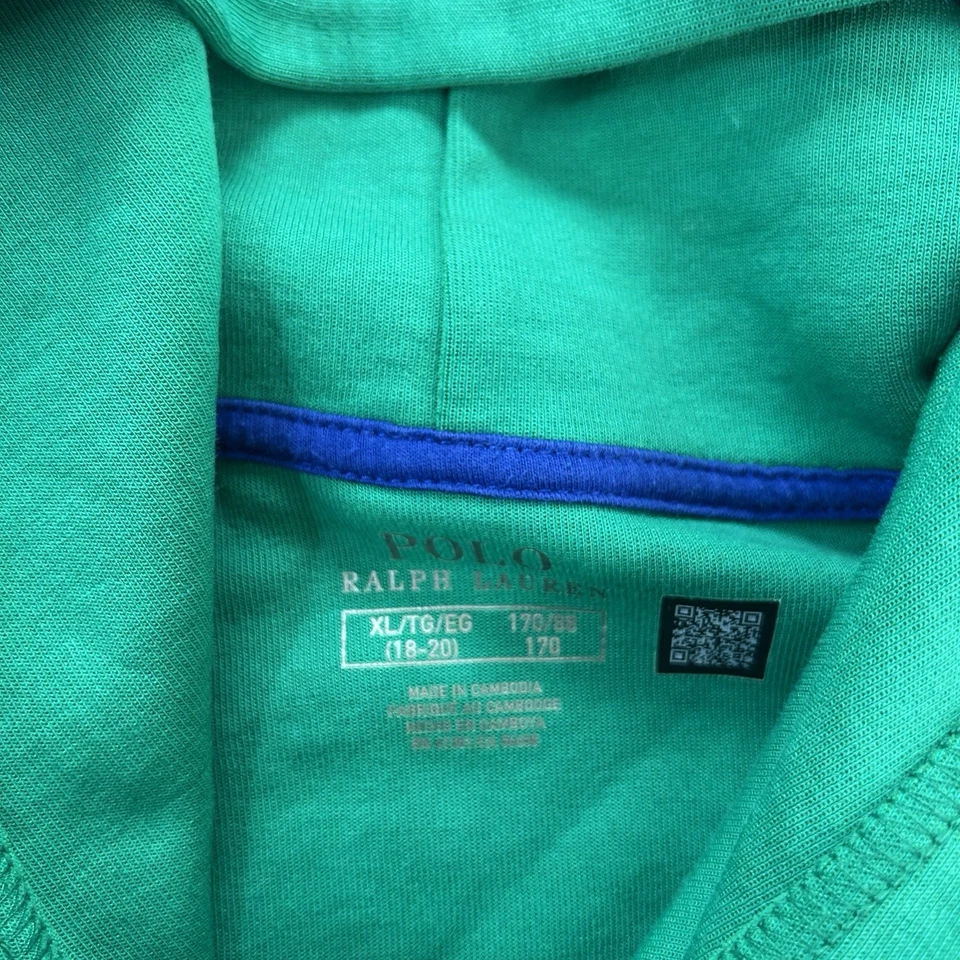 Polo Ralph Lauren зеленый логотип пуловер толстовка с капюшоном для мальчиков XL - Изображение 4 из 4
