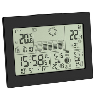 TFA Dostmann Funk-Wetterstation Horizon, 35.1155.01, Mit Außensensor, Wettervorh