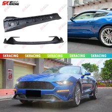 Front Bumper Lip Side Skirts Body Kits For Ford Mustang 2018-2023 Carbon Fiber