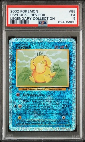 2002 POKEMON LEGENDARY COLLECTION #88 PSYDUCK-REVERSE FOIL PSA 5