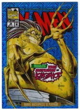 2024 UD Marvel Masterpieces '92 Platinum Variant Covers Blue Traxx MOJO #53-V