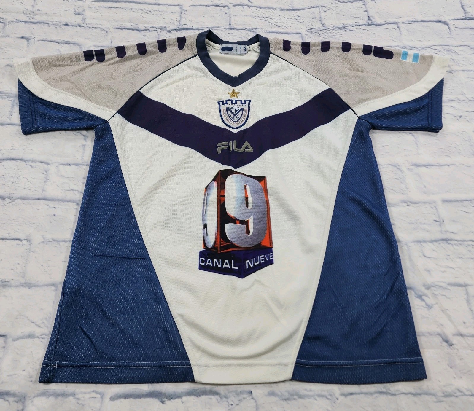 Velez Sarsfield Jersey 1994-95 Fila SIZE S Blue Soccer Argentina Futbol VINTAGE