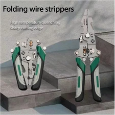 Foldable Wire Stripper Multifunctional Wire Stripper Crimper Cable Cutter Pliers