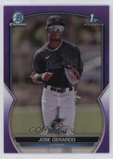 2023 Bowman Chrome Prospects Purple Refractor /250 Jose Gerardo #BCP-195 05k6