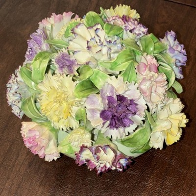 Adderley Bone China Hand Painted Floral Centerpiece Bowl Multicolor Decorative