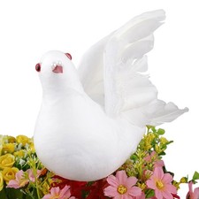 .Artificial White Dove Fake Dove Ornament Home Decor Christmas Supplies Party