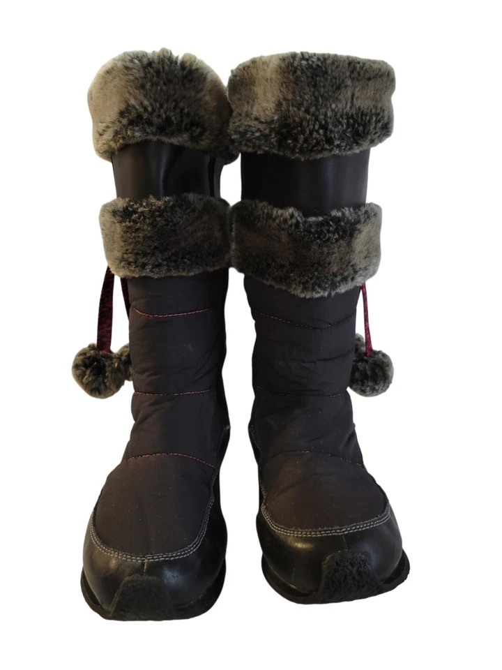 TIMBERLAND Invierno Berry Botas Altas Cuero Cremallera Lateral Niñas Talla 5/Mujeres 6.5 Foto 2 de 4
