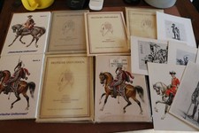 sieben Postkarten-Serien Historische und Deutsche Uniformen 