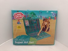 Chad Valley Super Art Set 250 Pieces Crayon Chalk Pencils Paint Pens Brushes