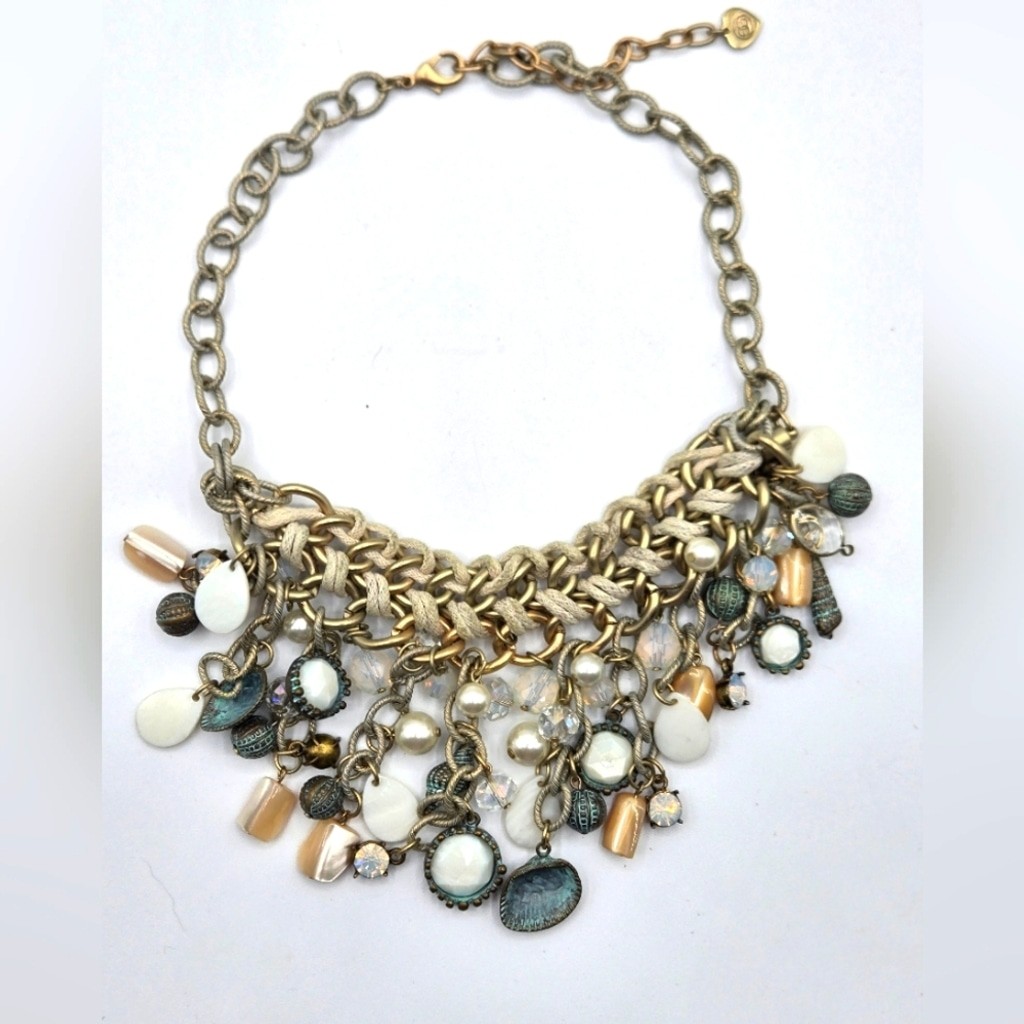 GIVENCHY Vintage Nautical Statement Necklace Auro… - image 11