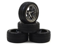 Traxxas 8375 Response Tires on Black Chrome 1.9 Wheels Pre-Glued 4-Tec 2.0 Set 4