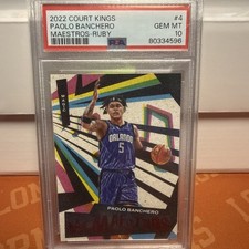 2022 Court Kings Paolo Banchero Maestros Ruby /149 PSA 10 POP 7
