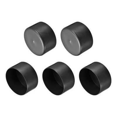 uxcell 15pcs Rubber End Caps 20mm ID Vinyl Round End Cap Cover Screw Thread Protectors Black