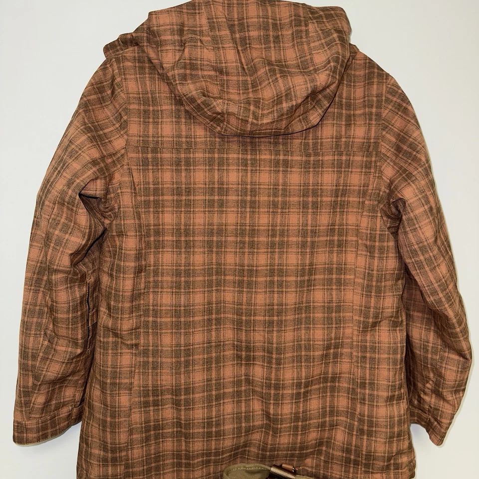 686 Women’s Snowboard Ski Coat Brown Orange Hooded Winter Coat Size S EUC - Image 2 of 4
