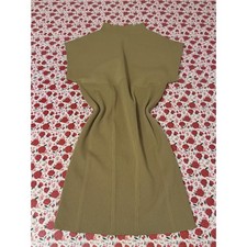 By Anthropologie Rib Knit Mock Neck Sleeveless Sweater Dress Tan Khaki Medium d3