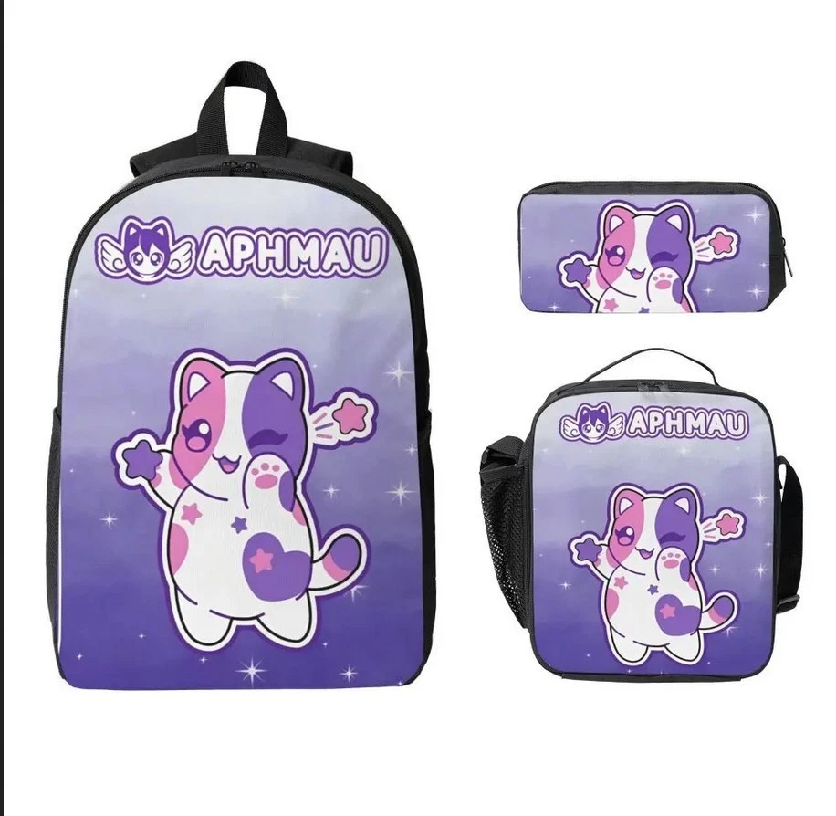 Aphmau Cat Backpack Set, School Backpack