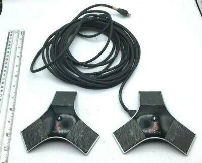 Polycom Lot of 2 Video Conferencing Microphone 2201-23313-003 Working Free Ship