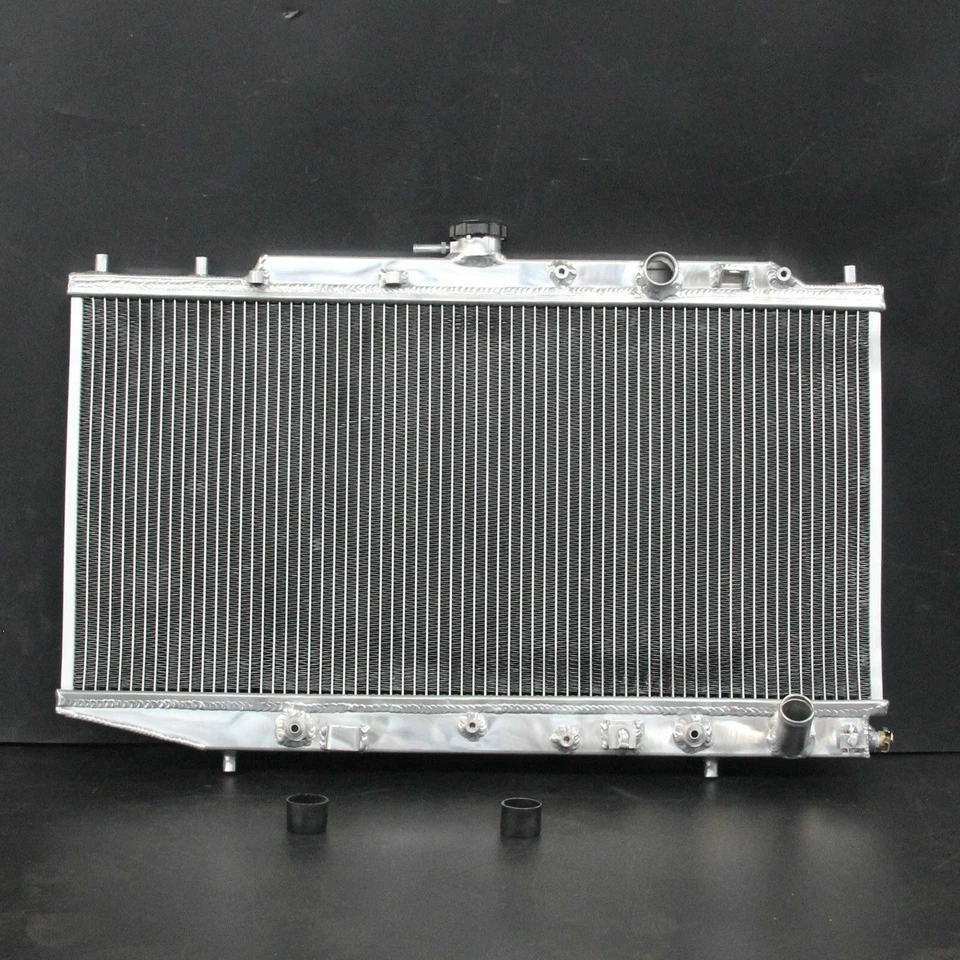 Radiador de aluminio Fit 1988-1991 Honda Civic CRX L4 1,5 L 2 filas/núcleo AT/MT Foto 2 de 4