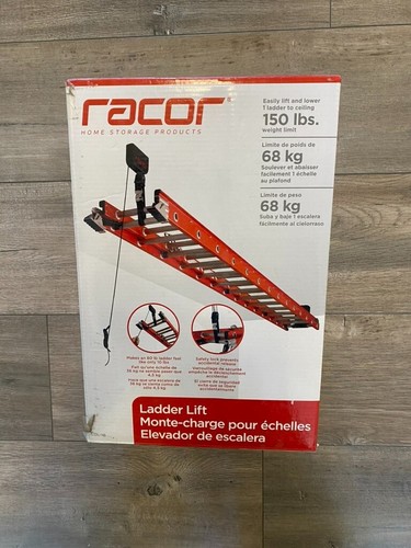 Racor Ceiling Ladder Lift – Up to 150 lbs Garage Storage Unit