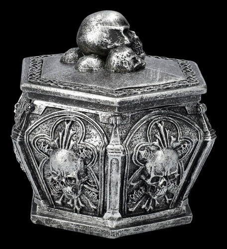 Schatulle Totenkopf - Beinhaus - Skull Gothic Aufbewahrung Box Deko Geschenk - Bild 6 von 7
