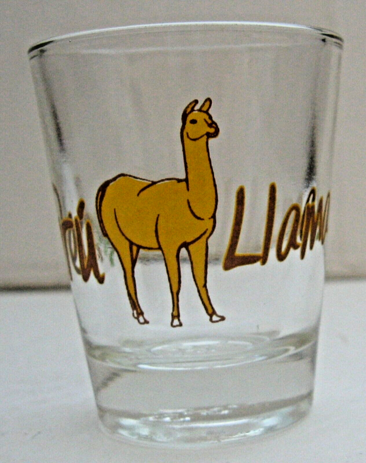 Peru Llama Shot Glass Souvenir