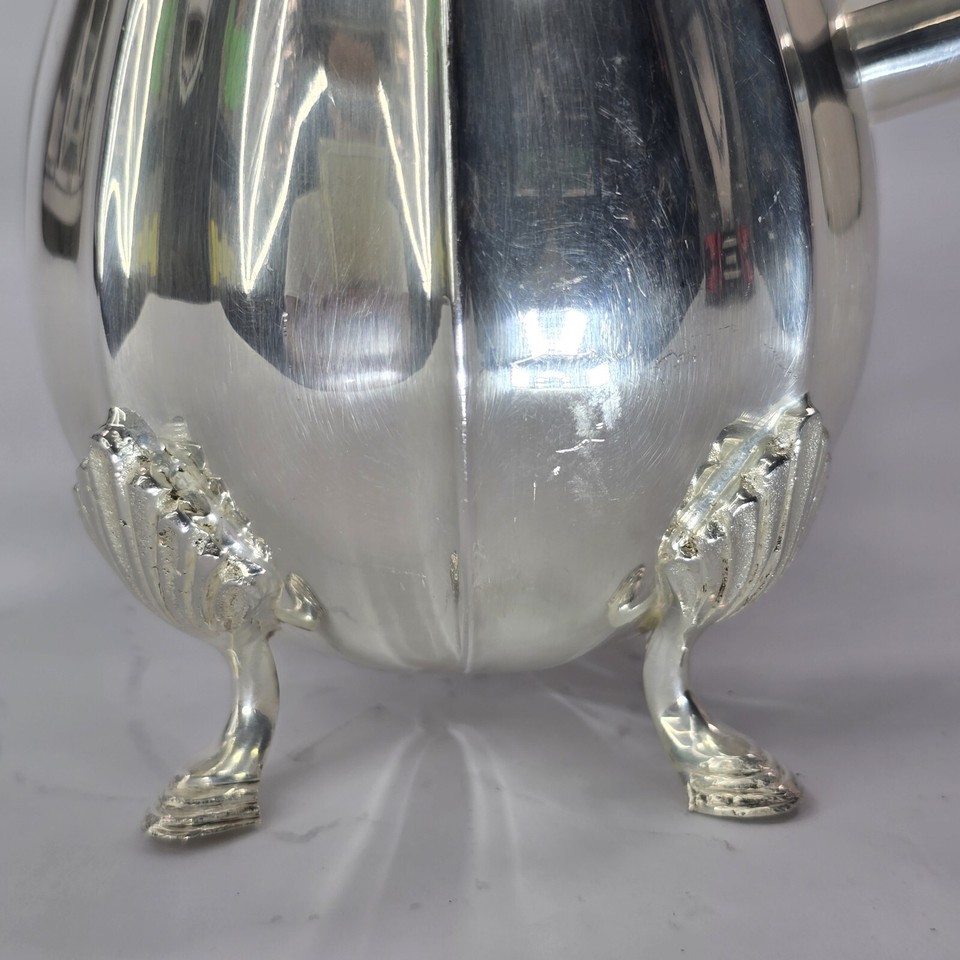 Vintage SilverPlated Sheffield Coffee Pot, Footed Design, Bakelite
