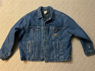 Carhartt カーハート JB0998 デニムジャケット Vintage Carhartt Blanket Lined 2XL JB0998 Denim Jean Jacket Chore
