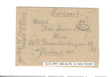 Nr.51811 Feldpost Brief Fp.20957 2,San.Kp,52 Narwa Estland  1943 nach Wien