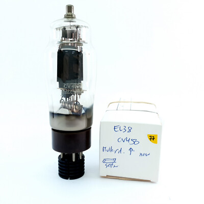 1 X EL38 / CV450 TUBE. 60er Jahre MULLARD PROD. DUAL GETTER. KUPFERSTÄBE. 77....