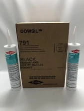 12 Cartridges Unopened Full Case Dowsil 791 Black Silicone Sealant